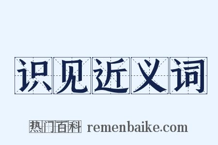 识见近义词是什么意思的图片